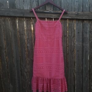 J.Crew Pink Crotchet Sheath Dress